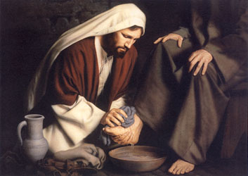 353x250 Is The Washing Of Feet An Ordinance - Jesus Washing Feet Painting