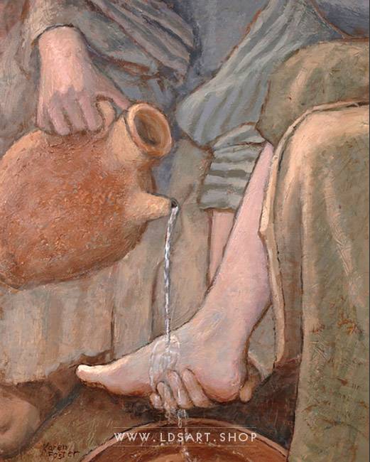 521x650 Jesus Christ Washing The Feet Painting Lds Art Shop - Jesus Washing Feet Painting