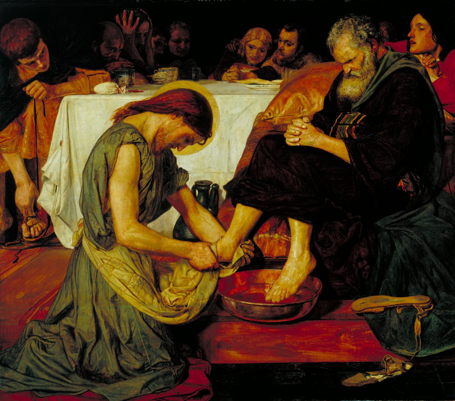 1536x1354 Jesus Washing Peter's Feet', Ford Madox Brown, 1852 6 Tate - Jesus Washing Feet Painting