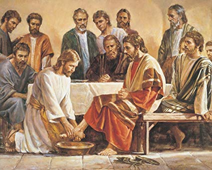 425x340 Jesus Washing The Apostles Feet Christian Art 8 X 10 - Jesus Washing Feet Painting