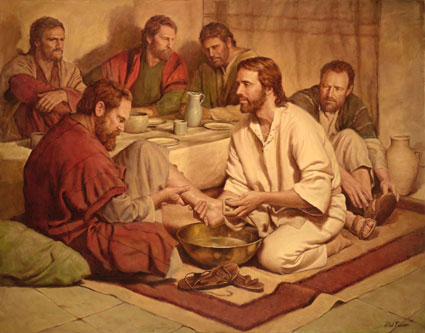 425x333 Lent - Jesus Washing Feet Painting