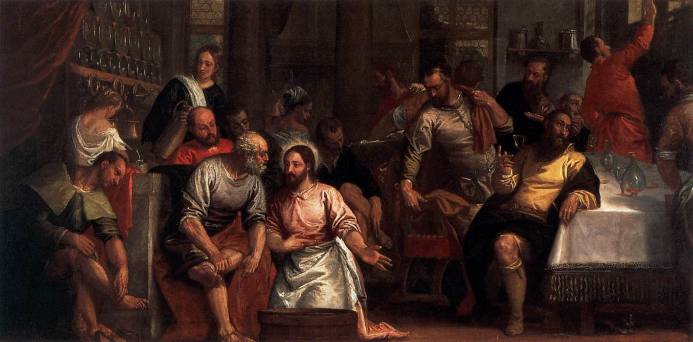 1417x700 - Jesus Washing Feet Painting