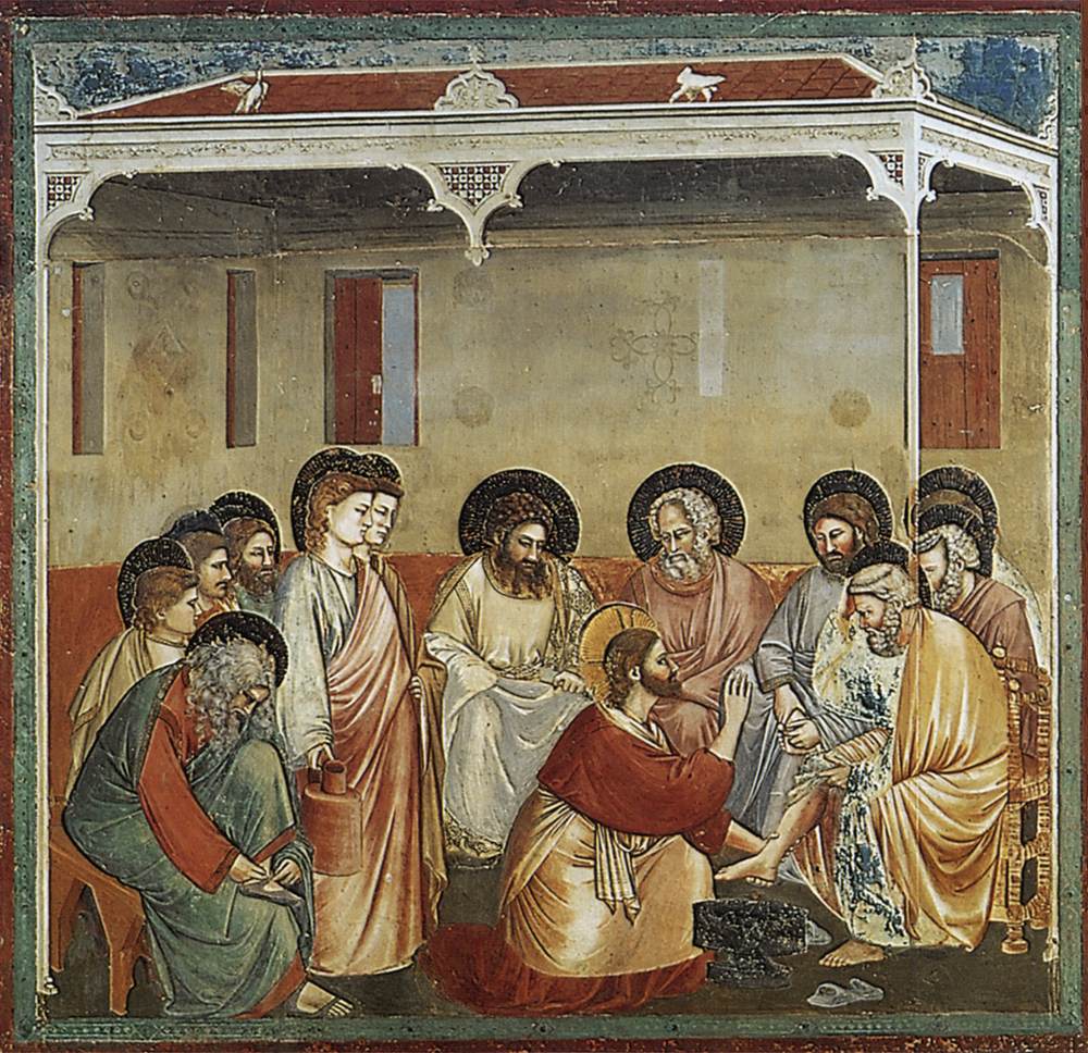 1000x968 Christ Washing The Feet Of His Disciples The Bible Through - Jesus Washing Feet Painting