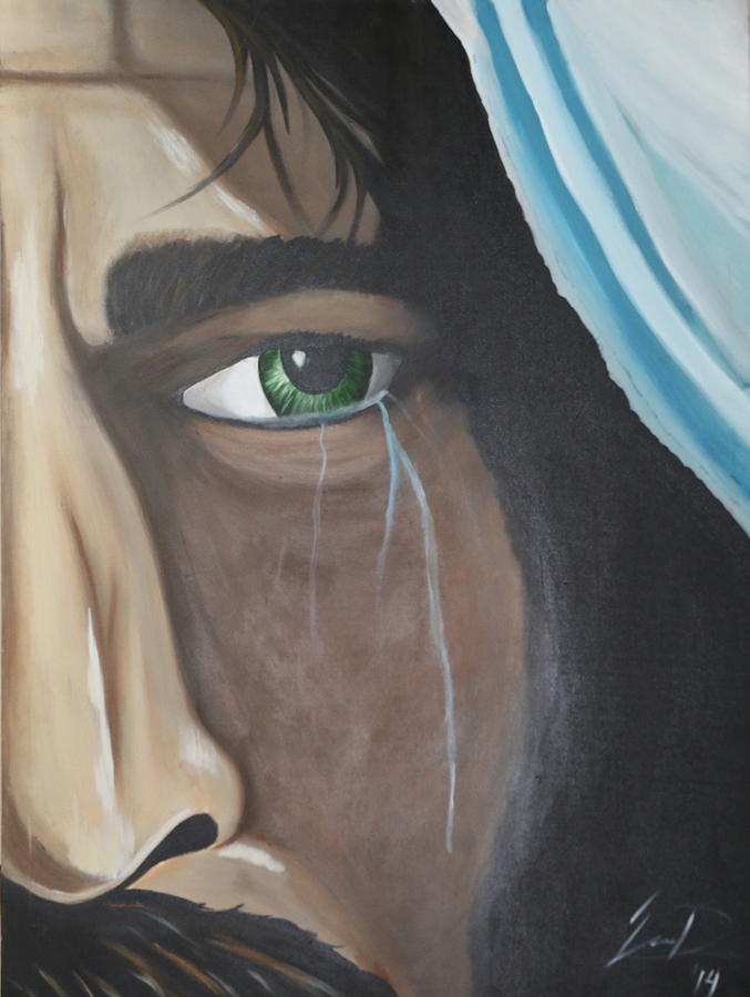677x900 Jesus Wept Painting By Jordan Douglas - Jesus Wept Painting
