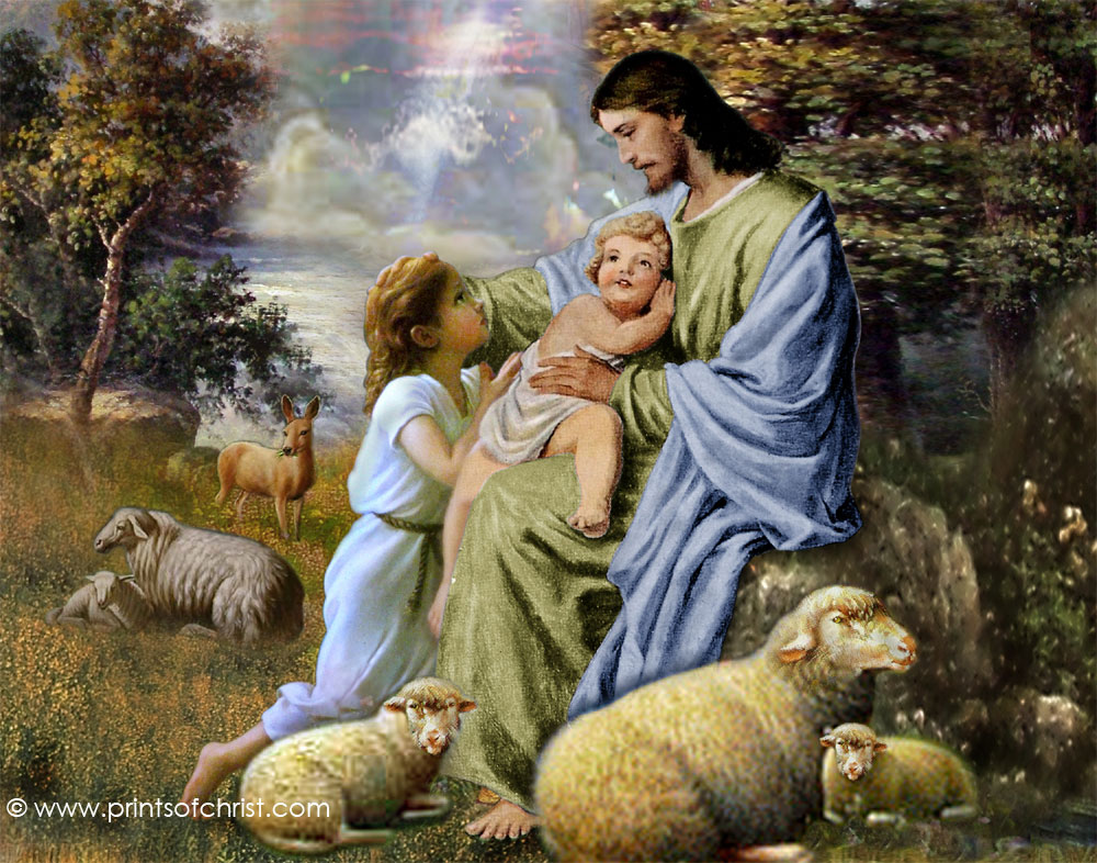 1000x786 Jesus Christ Oil Painting Wallpapers For Desktop Free Christian - Jesus With Children Painting