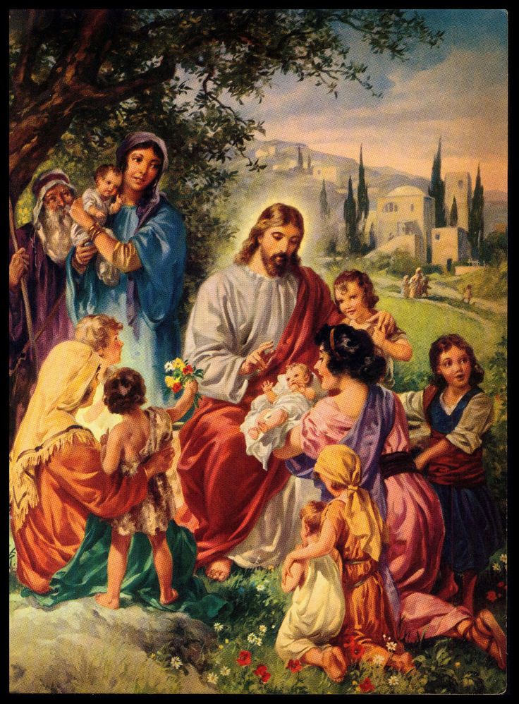 Jesus With Children Painting at PaintingValley.com | Explore collection ...