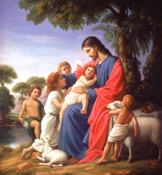 Jesus With Children Painting at PaintingValley.com | Explore collection ...