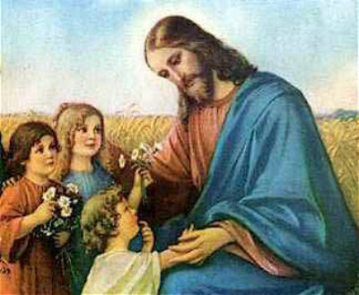 400x329 Suffer The Little Children Jesus Picture Gallery 1 - Jesus With Children Painting