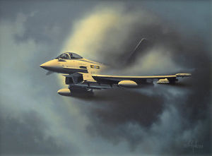 300x221 Eurofighter Typhoon Raf Jet Aviation Painting Art Print 11 - Jet Painting