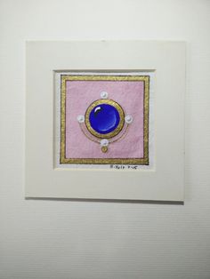 236x314 Aqua Cabochon And Pearls Tiny Jewel Painting By Saholtartist1 - Jewel Painting