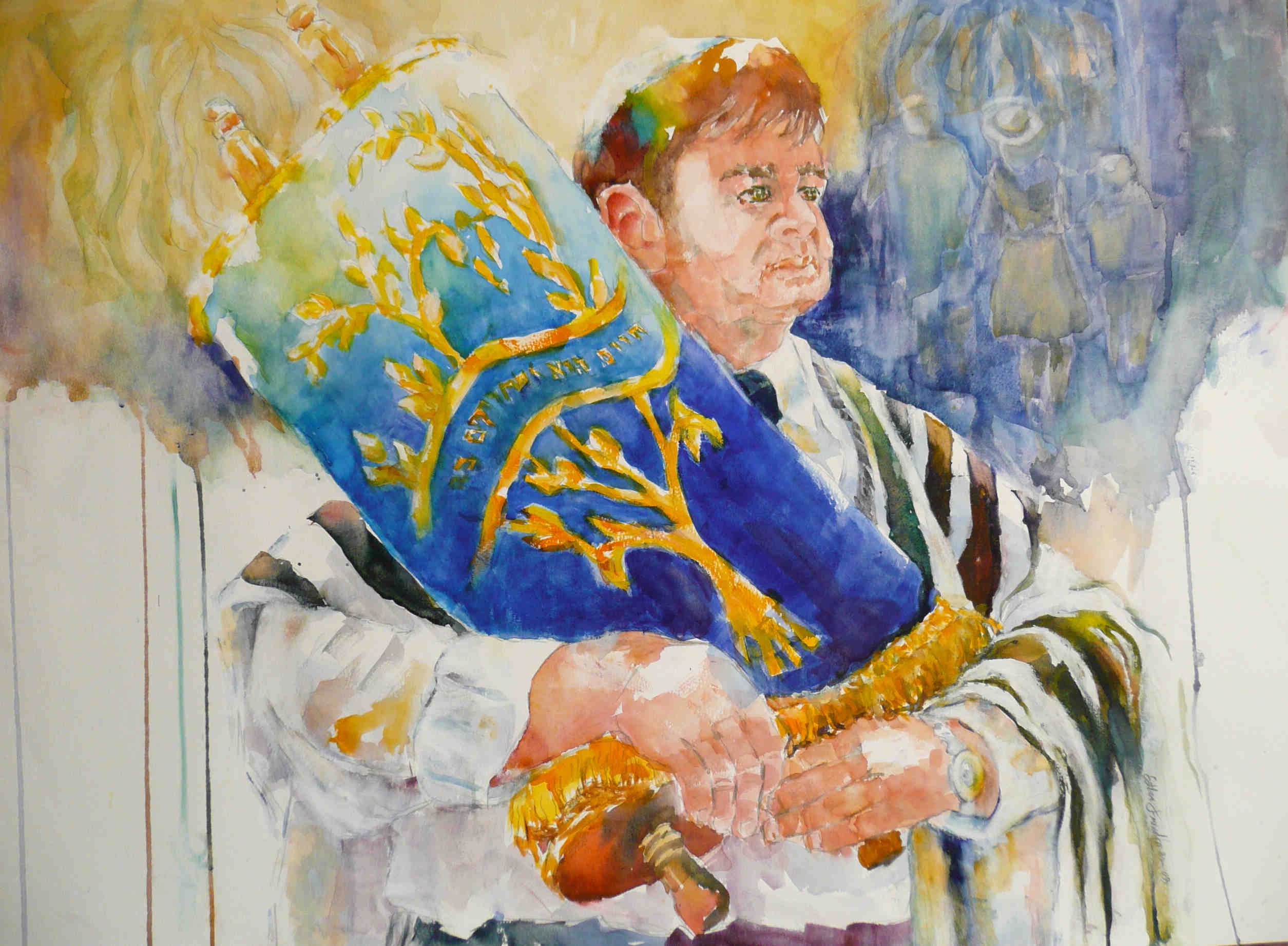 2509x1844 Jewish Rabbi Amp Torah Demo Just - Jewish Painting
