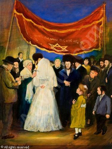 376x500 Jewish Wedding Sold By Matsa, On Tuesday, July 05, 2011 - Jewish Wedding Painting