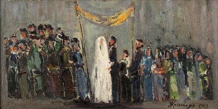 450x225 Jewish Wedding By Joseph Kossonogi On Artnet - Jewish Wedding Painting