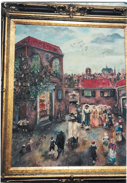 443x640 Shoshannah Brombacher Artwork A Dutch Jewish Wedding Original - Jewish Wedding Painting