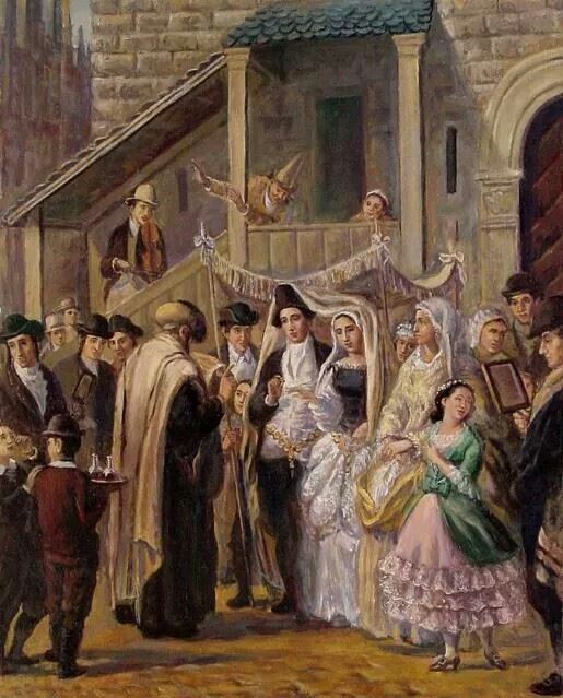 515x639 The 129 Best Judaica Art Images On Jewish Art, Judaism - Jewish Wedding Painting