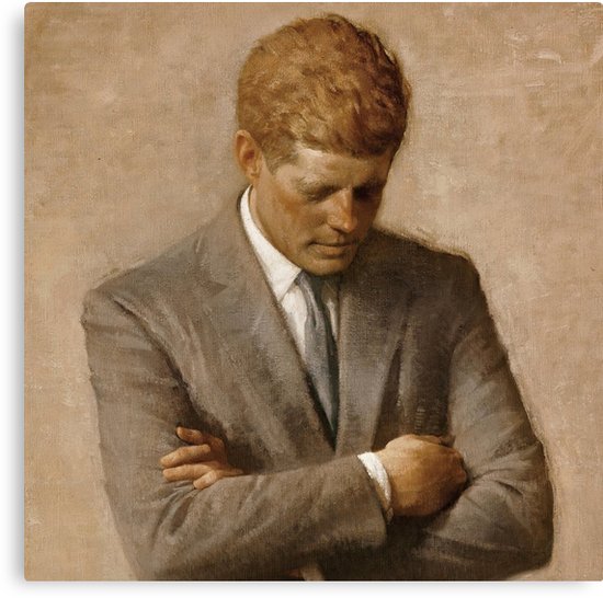 550x546 Jfkjohn F Kennedy Presidential Portrait Canvas Prints By - Jfk Painting