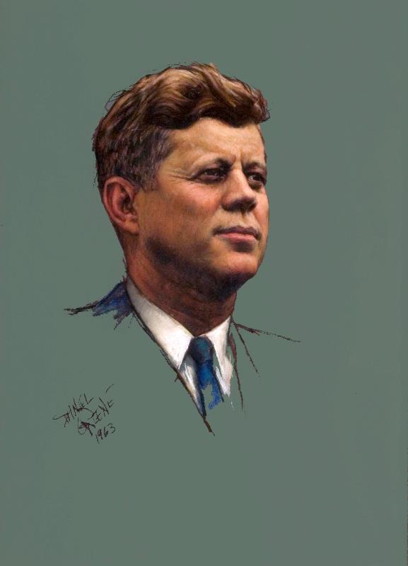 577x800 Remembering Jfk The Story Of A Portrait By Daniel E. Greene - Jfk Painting In White House