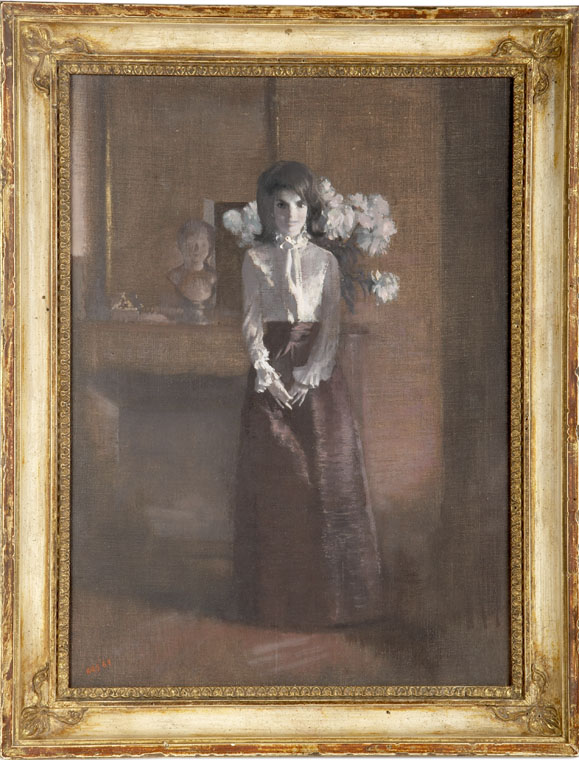 579x760 Study For The White House Portrait Of Jacqueline Kennedy, Mo - Jfk Painting In White House
