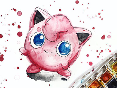 400x300 Jigglypuff By Victoria Skinner - Jigglypuff Painting