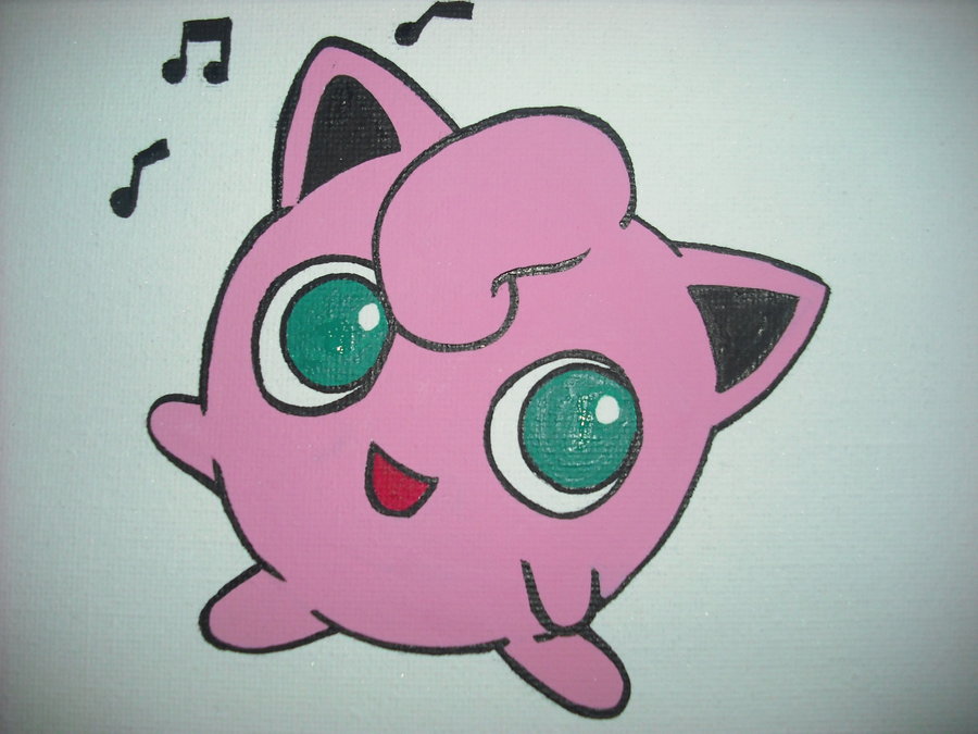 900x675 Jigglypuff Mini Painting By Romantic Panda - Jigglypuff Painting