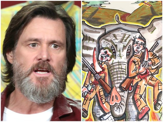 640x480 Jim Carrey Fantasizes About Gory Death Of Eric, Donald Trump Jr. - Jim Carrey Painting