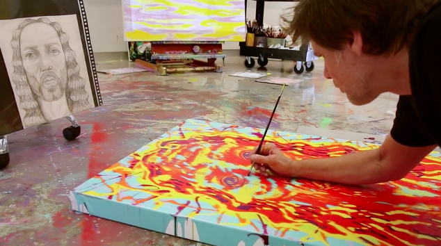 634x354 Jim Carrey Paints Stunning Picture Of Jesus Christ - Jim Carrey Painting