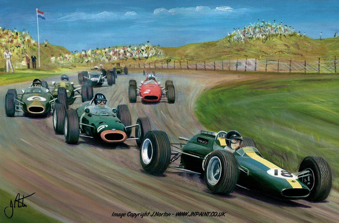 1079x709 Painitngs And Prints Of 1960's Grand Prix Amp Formula One Cars - Jim Clark Painting