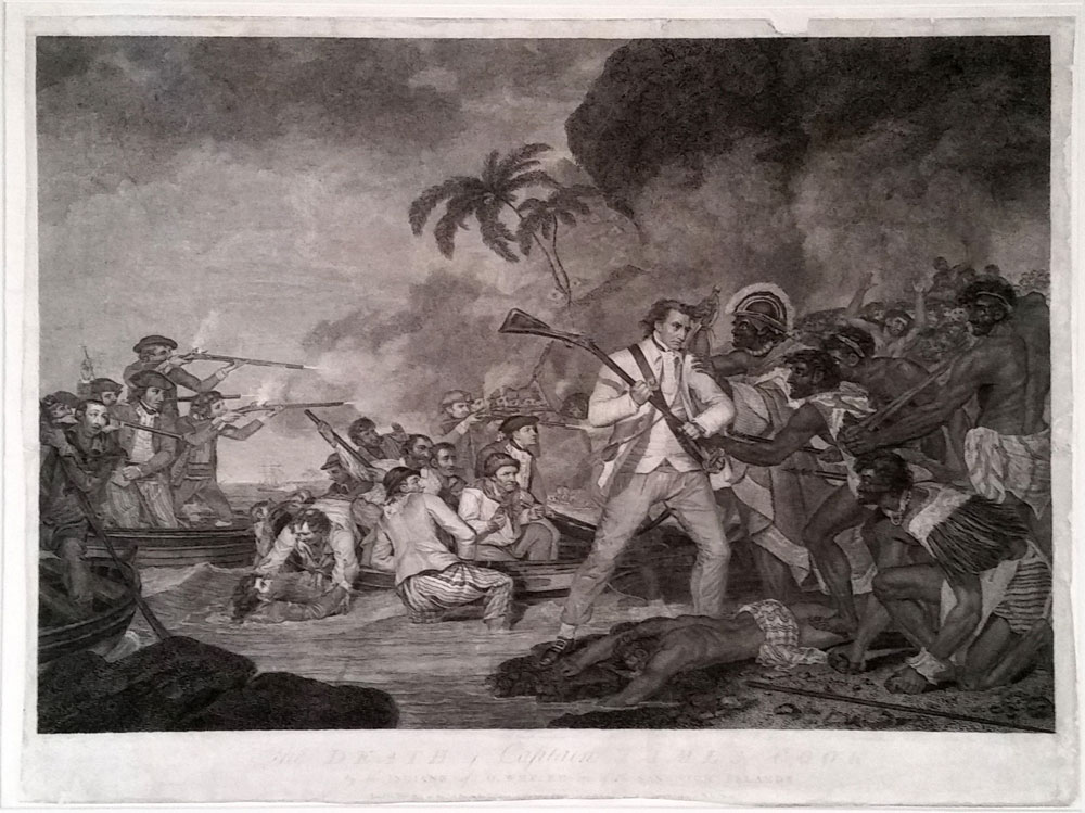1000x749 The Death Captain James Cook By The Indians O,why,ee, One - Jim Cook Painting
