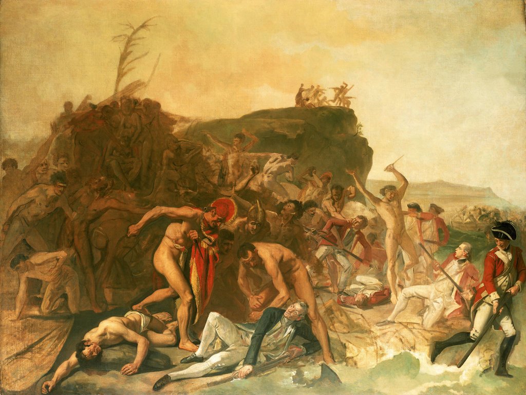 1024x769 The Death Of Captain James Cook, 14 February 1779 Posters Amp Prints - Jim Cook Painting