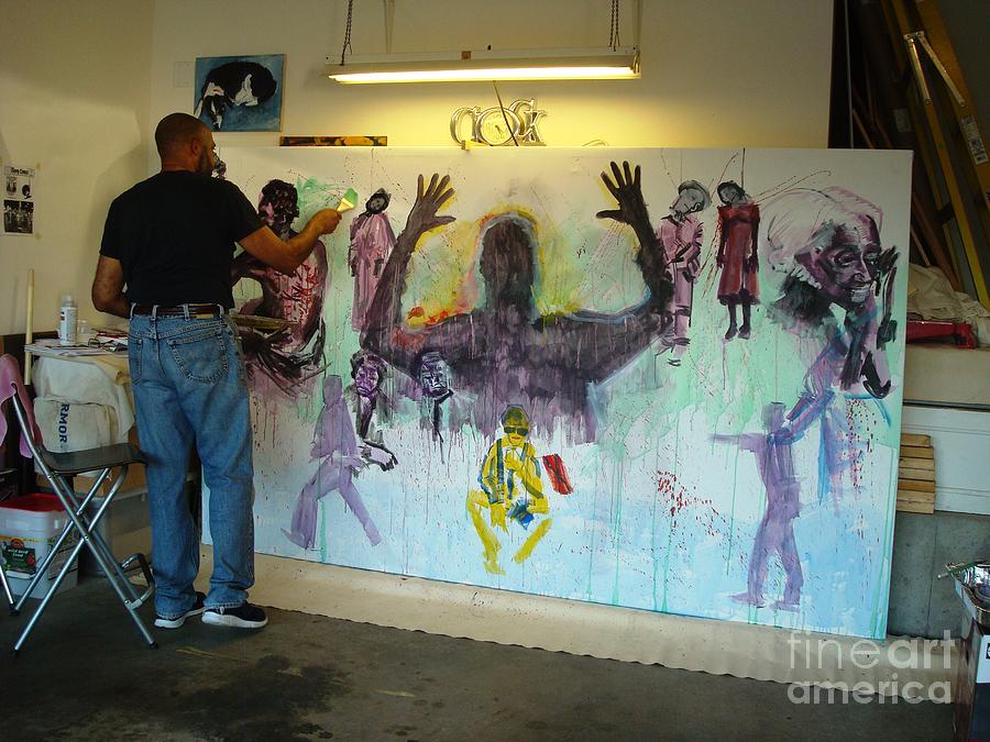 900x675 Jim Crow And Strange Fruit In Progress Photograph By Charles M - Jim Crow Painting