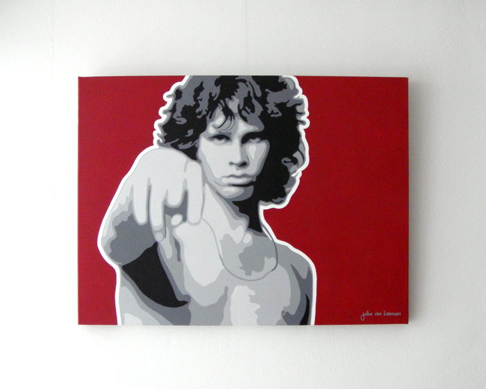 700x560 Jim Morrison Hotspotart - Jim Morrison Canvas Painting