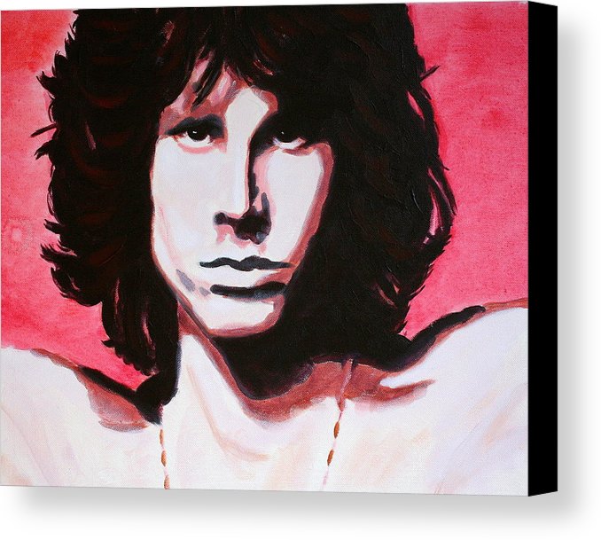 678x609 Jim Morrison Of The Doors Canvas Print Canvas Art By Bob Baker - Jim Morrison Canvas Painting