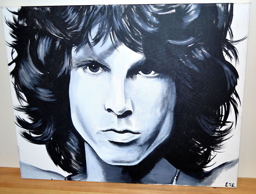 1000x758 Jim Morrison Oil Painting On Canvas By Ed Capeau Brockton, Ma - Jim Morrison Canvas Painting
