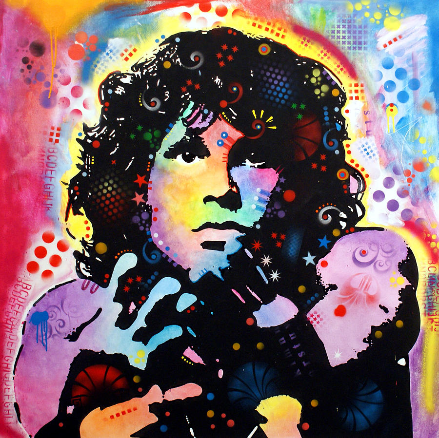 900x899 Jim Morrison Painting By Dean Russo - Jim Morrison Painting