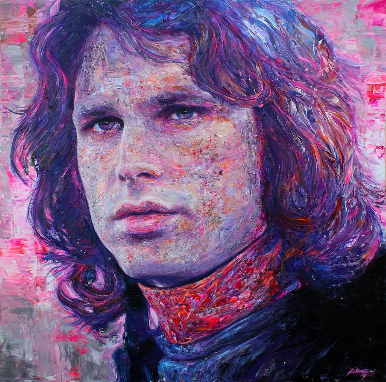 770x763 Saatchi Art Jim Morrison Mr Mojo Risin Painting By Paul Daniels - Jim Morrison Painting