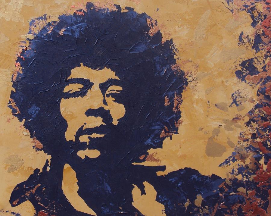 900x717 Jimi Hendrix Painting By David Shannon - Jimi Hendrix Abstract Painting