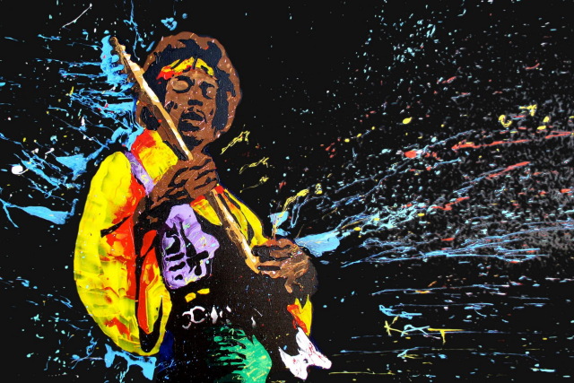 640x427 Home Decoration Jimi Hendrix Music Bands Musicians Abstract Colors - Jimi Hendrix Abstract Painting