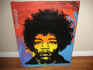 300x225 Jimi Hendrix 24 X 29.5 Acrylic On Canvas John Stango Abstract Pop - Jimi Hendrix Abstract Painting