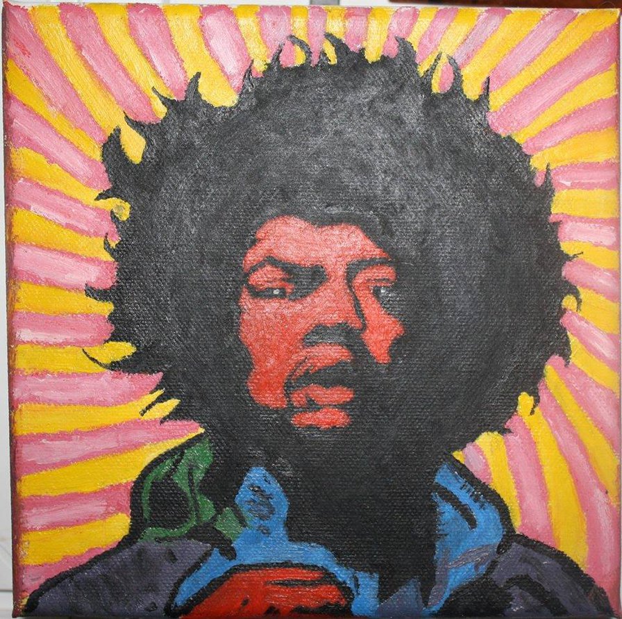 896x891 Jimi Hendrix Oil Painting By Komyou - Jimi Hendrix Oil Painting
