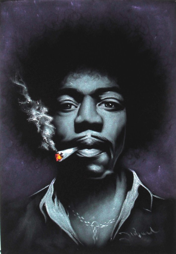 710x1024 Jimi Hendrix Portrait James Marshall Jimi Hendrix Original Oil - Jimi Hendrix Painting