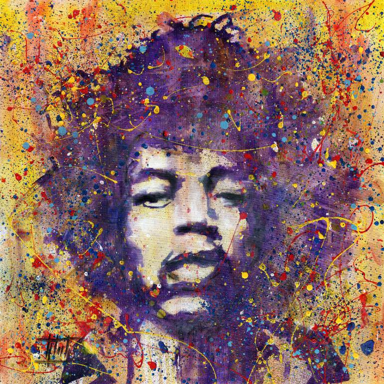 770x770 Saatchi Art Jimi Hendrix Painting By Jaroslaw Glod - Jimi Hendrix Painting