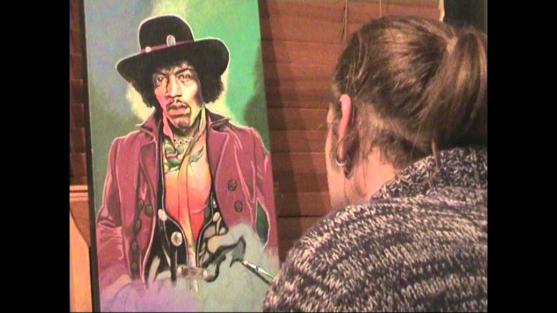 1920x1080 Jimi Hendrix Painting Acrylic On Canvas - Jimi Hendrix Painting