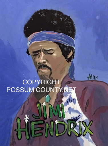 379x513 Jimi Hendrix Painting By Alan The Portrait Guy - Jimi Hendrix Painting