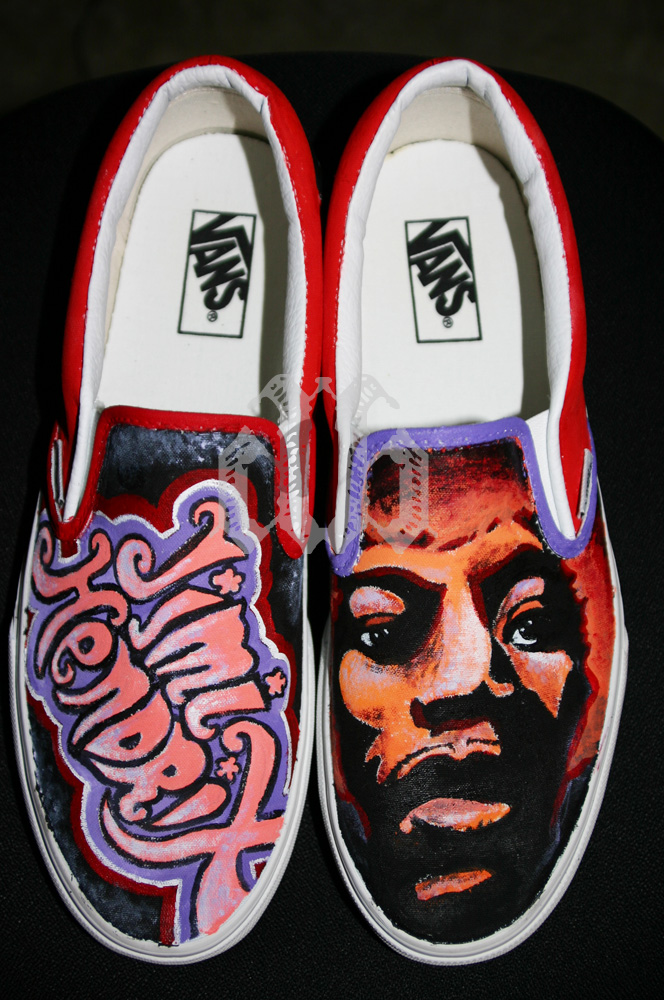 664x1000 Jimi Hendrix Vans By Swissdutchess - Jimi Hendrix Splatter Painting