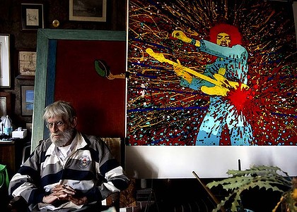 420x301 Martin Sharp's Jimi Hendrix - Jimi Hendrix Splatter Painting