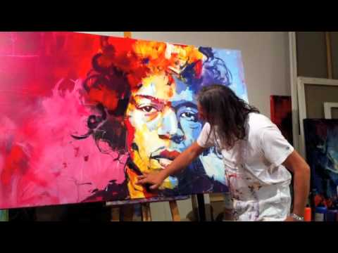 480x360 Voka - Jimi Hendrix Splatter Painting