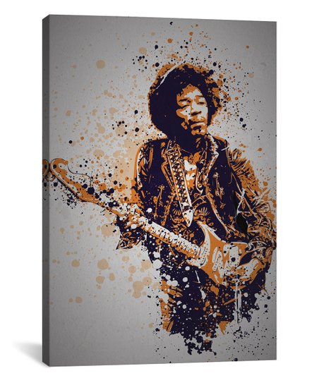 452x543 Icanvas Jimi Hendrix Splatter Paint Gallery Wrapped Canvas Zulily - Jimi Hendrix Splatter Painting