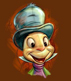 236x268 Jiminy Cricket (1940) Disney Characters Jiminy Cricket - Jiminy Cricket Painting