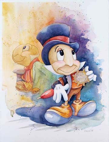 360x470 Jiminy Cricket Disney Disney Disney!! Jiminy - Jiminy Cricket Painting