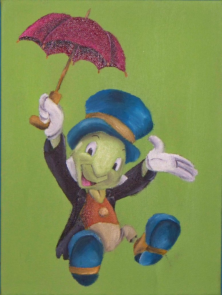 776x1030 Jiminy Cricket By Billywallwork525 - Jiminy Cricket Painting
